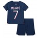 Günstige Paris Saint-Germain Kylian Mbappe #7 Babykleidung Heim Fussballtrikot Kinder 2023-24 Kurzarm (+ kurze hosen)